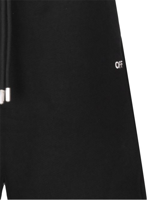 Black cotton men's shorts OFF WHITE | OMCI013S24FLE0031001